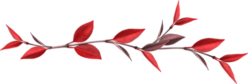 barre feuilles rouges